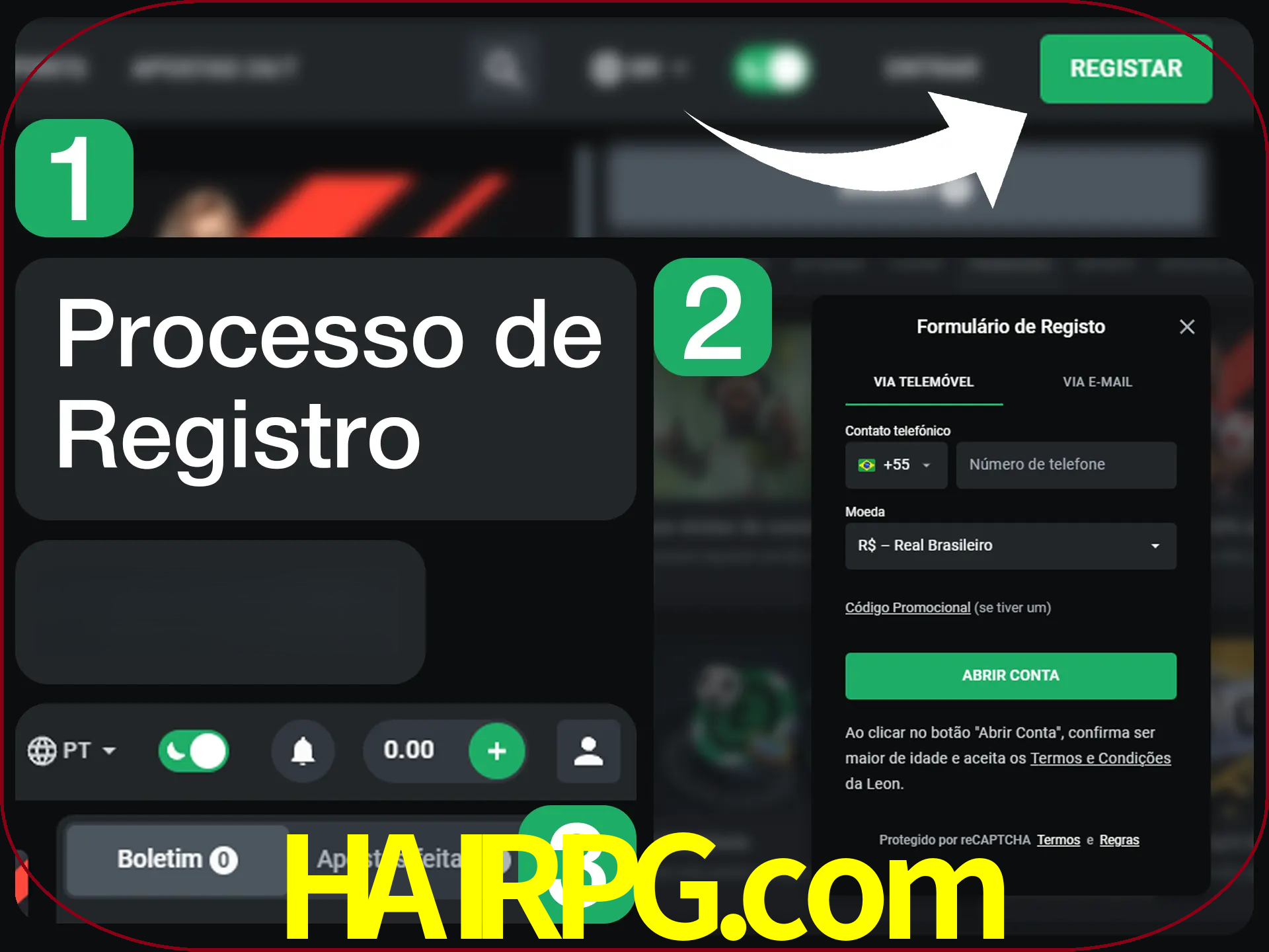 O processo de registro na LeonBet é simples.